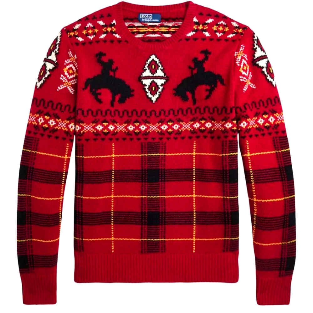 POLO RALPH LAURE CHRISTMAS THEMED FAIR ISLE WOOL BLEND SWEATER MEN'S SIZE XL